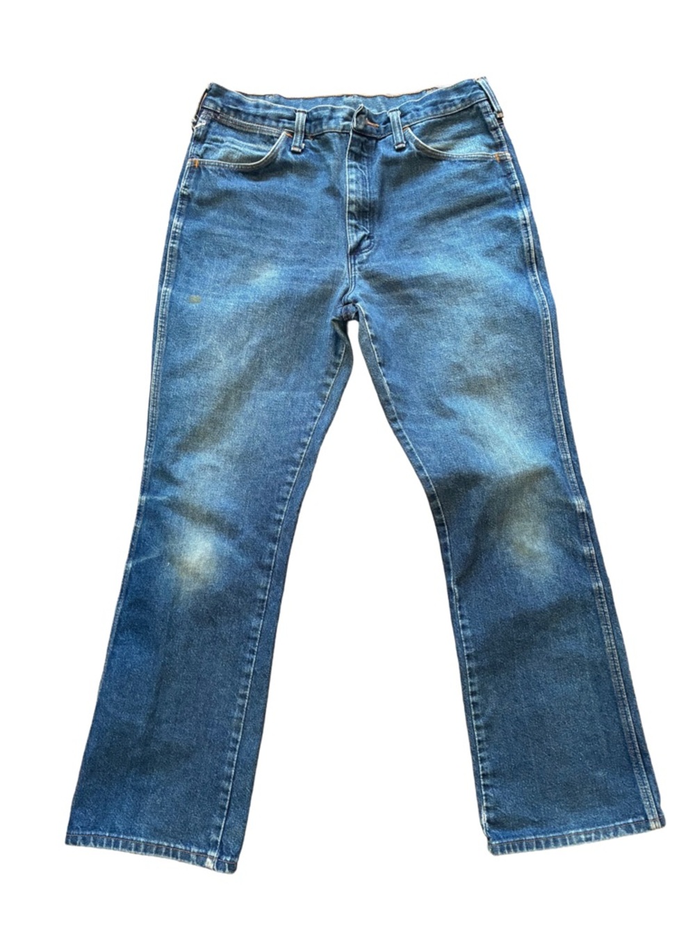 Vintage Wrangler 34x30 USA Made Thrashed Faded Distressed Jeans